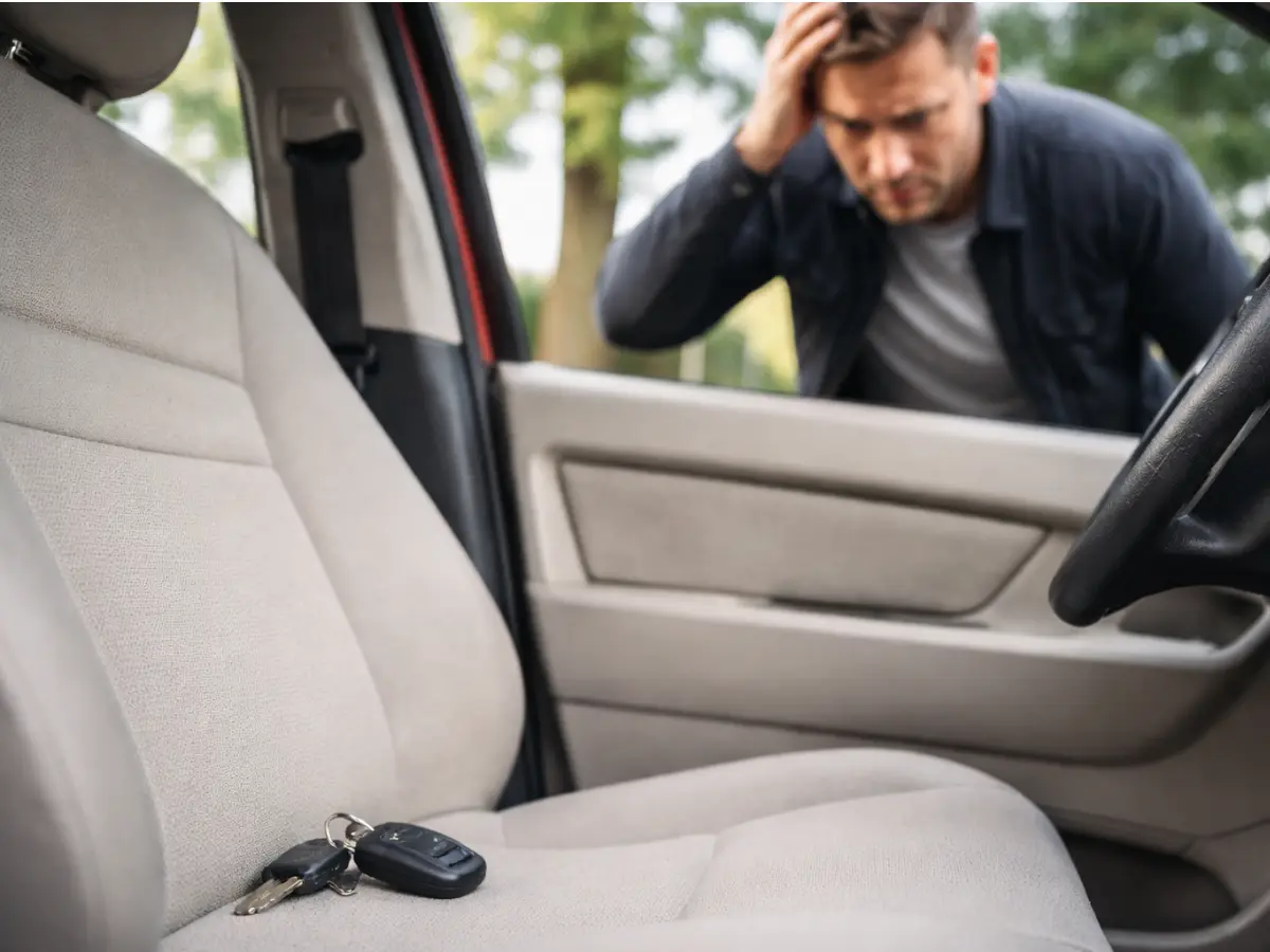 keys locked in a car